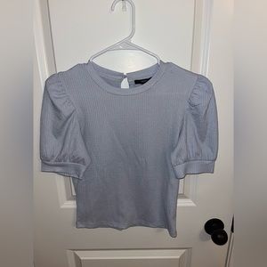 Forever 21 Puff Sleeve Textured Blouse